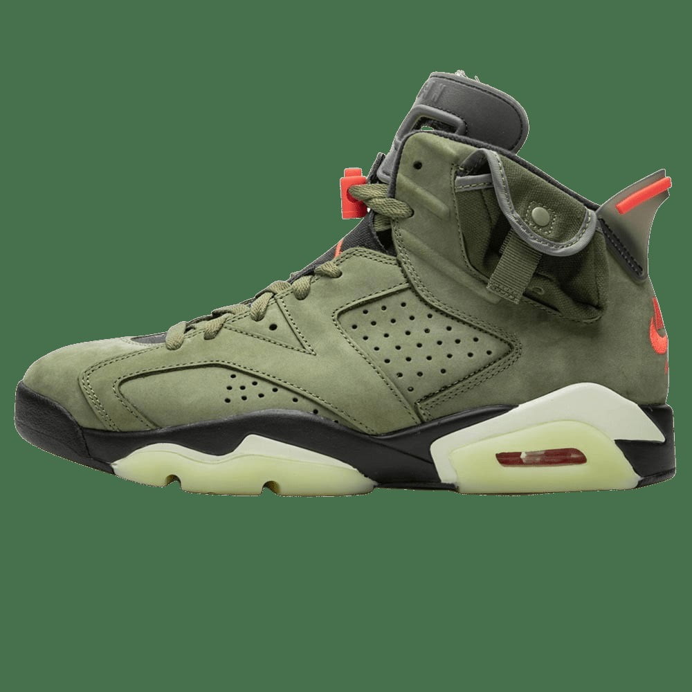 Travis Scott x Air Jordan 6 Olive GS Sneakers - OG Colorway