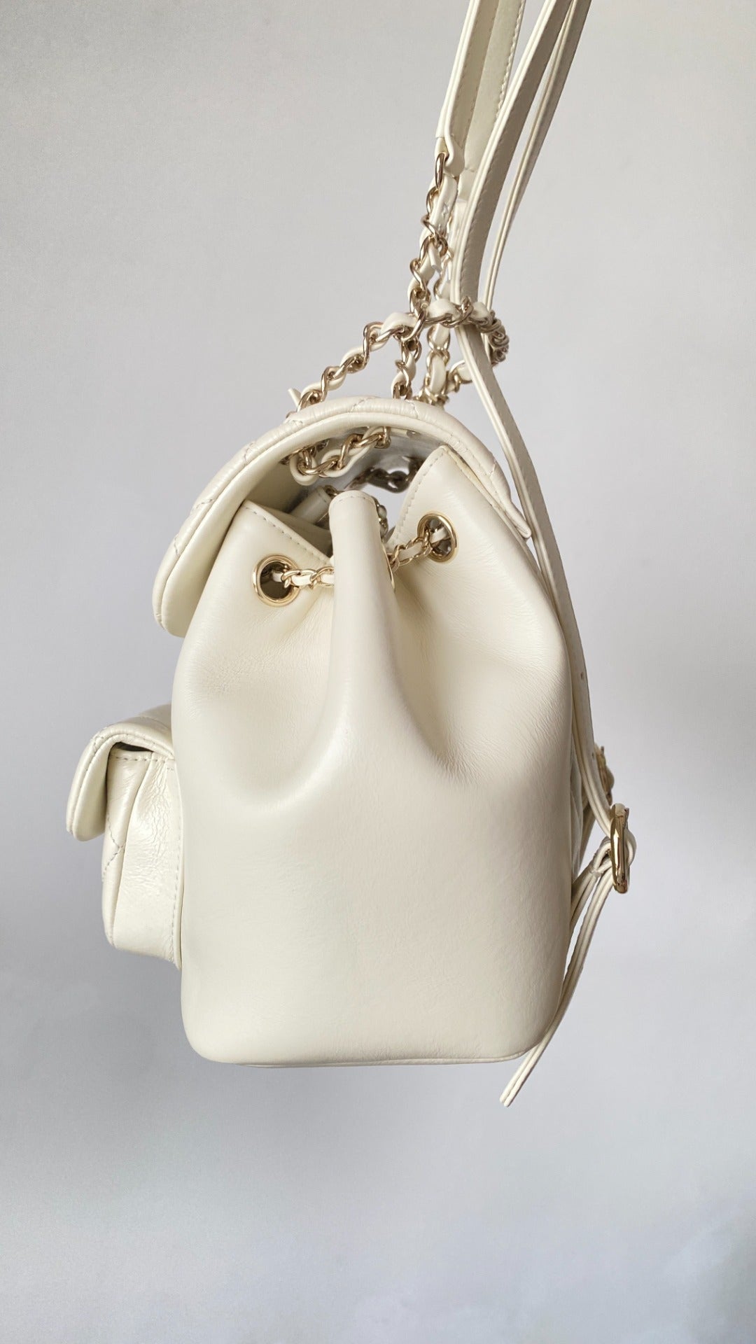 CC 24A Duma Backpack Mini White Lambskin